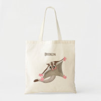 Cute happy sugar glider cartoon illustration