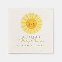 Cute Happy sun baby shower Napkins