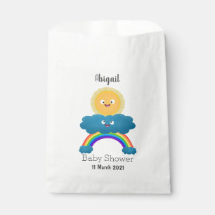 Cute happy sun cloud rainbow cartoon favour bags
