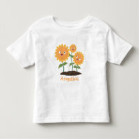 Cute happy sunflowers smiling cartoon illustration