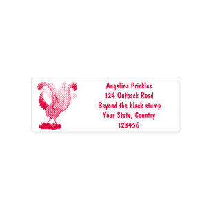 Cute happy superb lyrebird cartoon illustration self-inking stamp