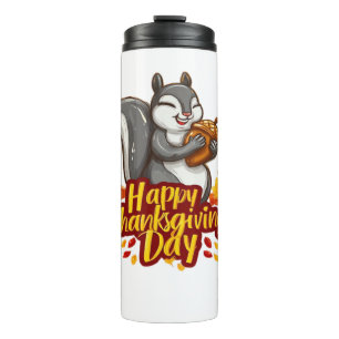 Cute Happy Thanksgiving Squirrel Classic T-Shirt Thermal Tumbler
