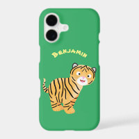 Cute happy tiger cub cartoon