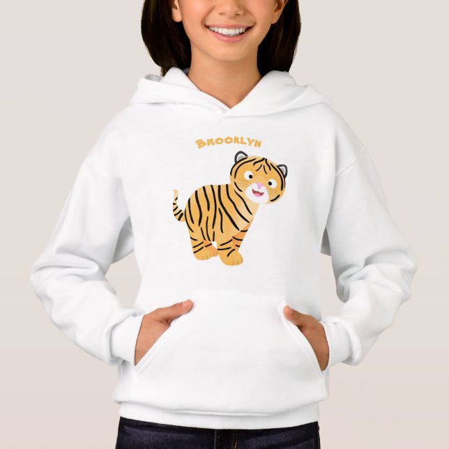 Cute  happy tiger cub cartoon (Front)
