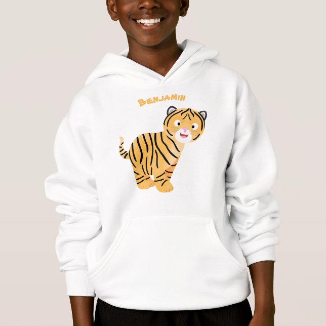 Cute  happy tiger cub cartoon (Front)