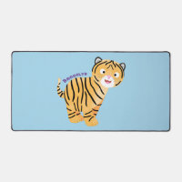 Cute  happy tiger cub cartoon