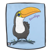 Cute happy toucan cartoon illustration