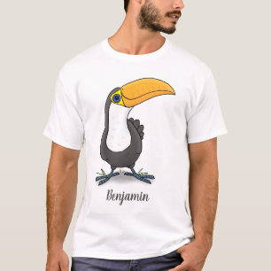 Cute happy toucan cartoon illustration T-Shirt