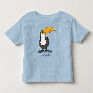 Cute happy toucan cartoon illustration toddler T-Shirt