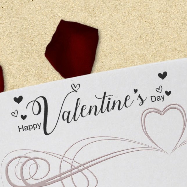 Cute Happy Valentines Day Typography Script Self-inking Stamp (Creator Uploaded)