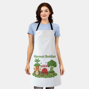 Cute Harvest Buddies Vegetable Friends Farmer's  Apron