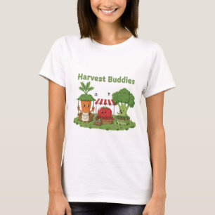 Cute Harvest Buddies Vegetable Friends Farmer's  T-Shirt