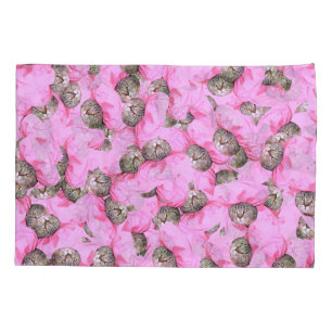 Cute Hat in a Pink Cap Pattern Random Pillowcase
