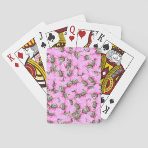Cute Hat in a Pink Cap Pattern Random Playing Cards