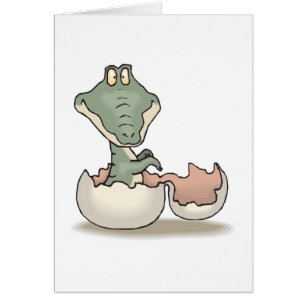 cute hatching baby alligator