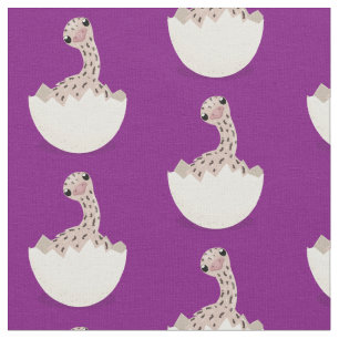 Cute hatching baby ostrich cartoon illustration fabric