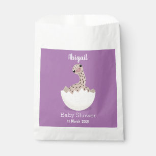 Cute hatching baby ostrich cartoon illustration favour bags