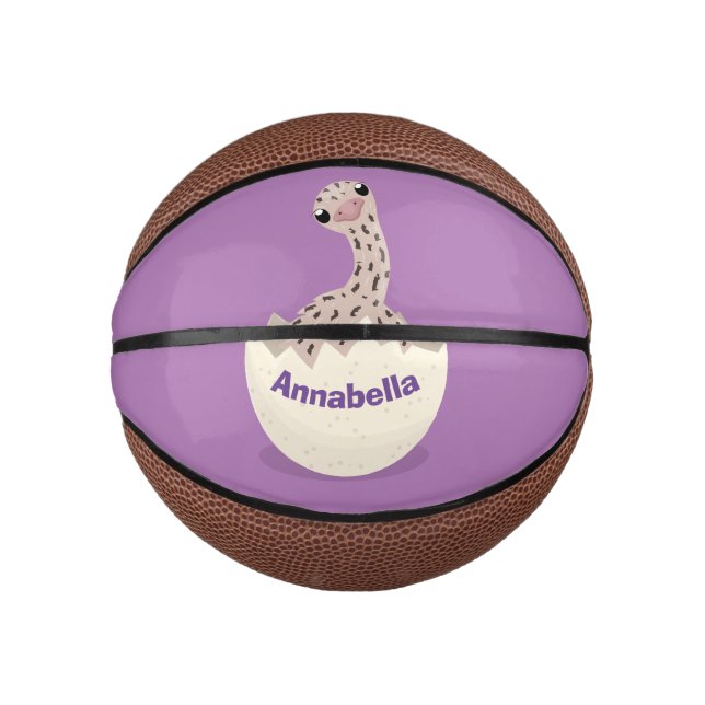 Cute hatching baby ostrich cartoon illustration mini basketball (Front)