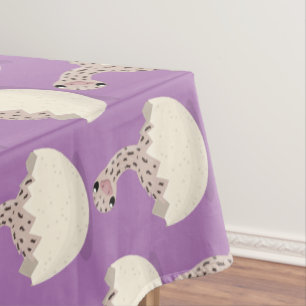 Cute hatching baby ostrich cartoon illustration tablecloth