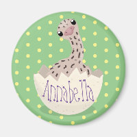 Cute hatching ostrich chick cartoon illustration