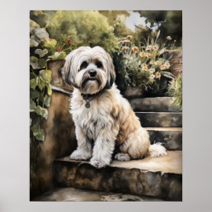 Cute Havanese Dog Art Print Poster