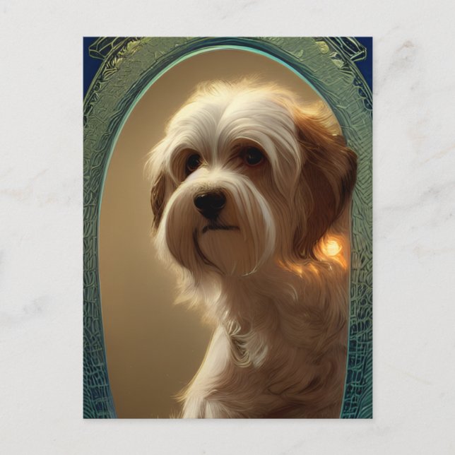 Cute Havanese Puppy Dog Postcard (Front)