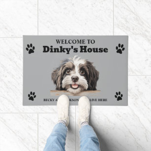 Cute Havanese Water Dog Photo Doormat
