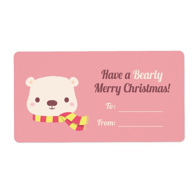 Cute Have A Beary Merry Christmas Decor (Front)