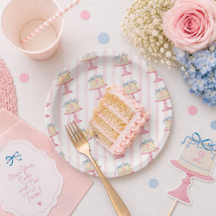 Cute Have You Cake and Eat it Two 2nd Birthday Paper Plate