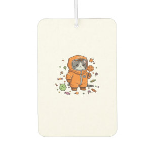 Cute Hazmat Cat Halloween Candy Monster Fun Oversi Car Air Freshener