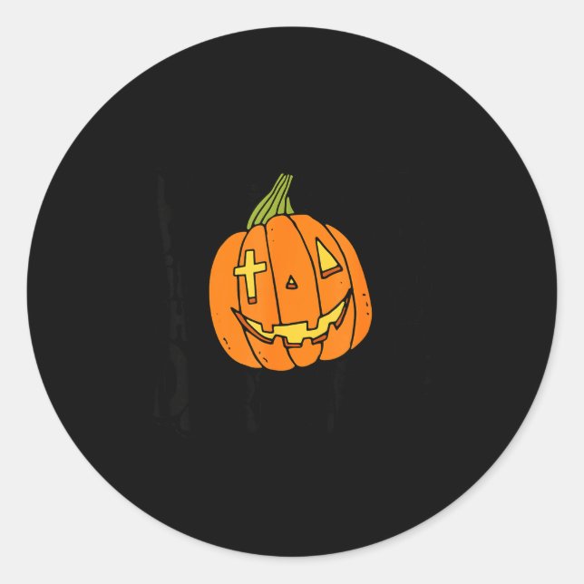 Cute He Is The Light In The Dark Christian Hallowe Classic Round Sticker (Front)