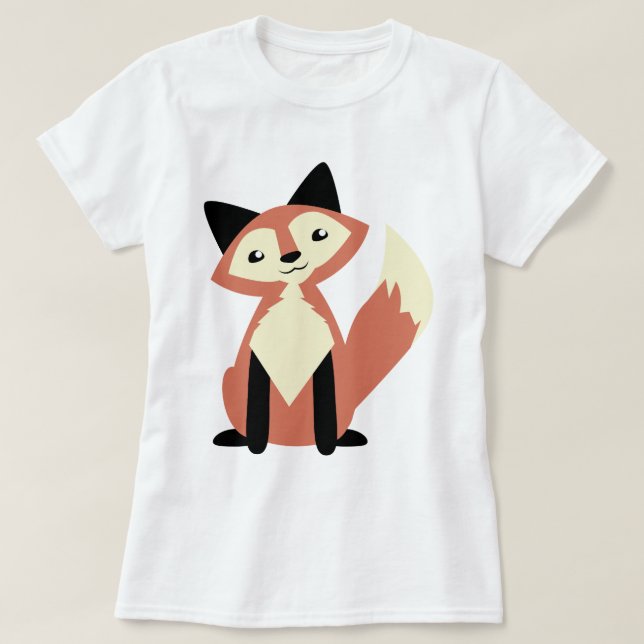 Cute Head-tilt Fox T-Shirt (Design Front)