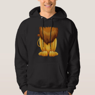 Cute Headless Lion Costume Halloween Big Cat Man Hoodie