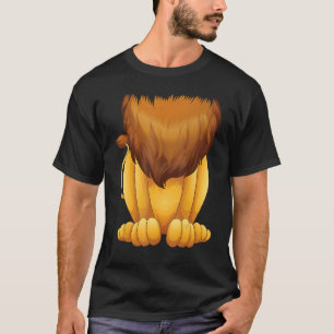 Cute Headless Lion Costume Halloween Big Cat Man T-Shirt