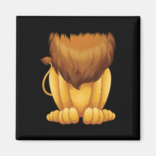 Cute Headless Lion Costume Halloween Funny Big Cat Magnet
