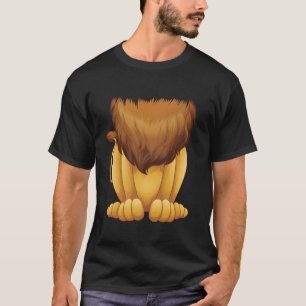 Cute Headless Lion Costume Halloween Funny Big Cat T-Shirt
