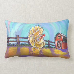 Cute Heads and Tails Chicken Lumbar Cushion