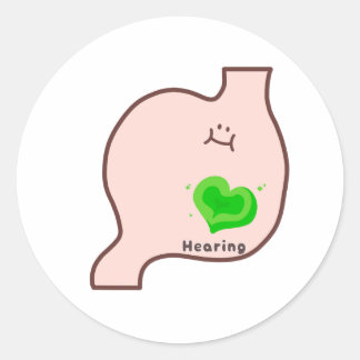Cute healing organ art classic round sticker
