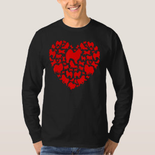 Cute Heart American Eskimo Dog Valentines Day Pupp T-Shirt