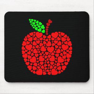 Cute Heart Apple Red Men Women Funny Valentine Gif Mouse Pad