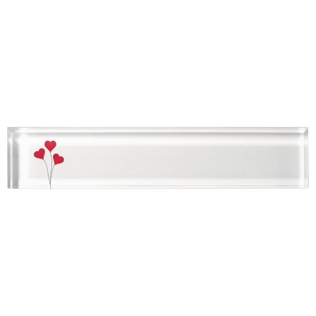 Cute Heart Balloons Nameplate (Front)