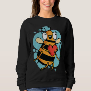 Cute Heart Bee Beekeeper Valentine's Day Sweatshirt
