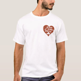 Cute Heart Belongs to Bacon Funny Bacon T-shirt