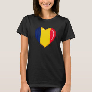 Cute Heart Chad Flag Men Women Patriotic T-Shirt
