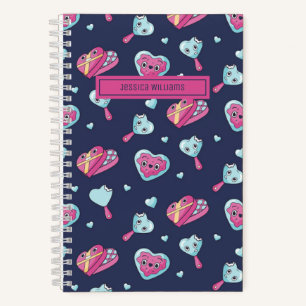 Cute Heart Chocolate Cookies Pattern Sweet Dessert Notebook