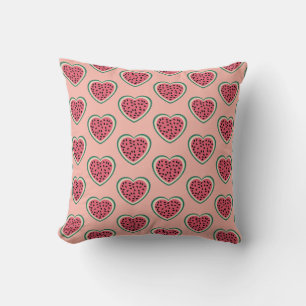 cute heart colourful palestine Watermelons Cushion