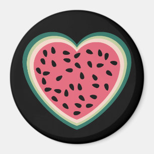 cute heart colourful palestine Watermelons Magnet