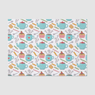Cute Heart Cup of Coffee Tea Biscuit Cupcake Tissue Paper