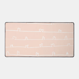 Cute heart desk mat