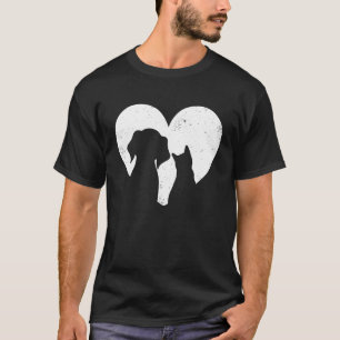 Cute Heart Dog & Cat  Pet  Men Women Kids T-Shirt